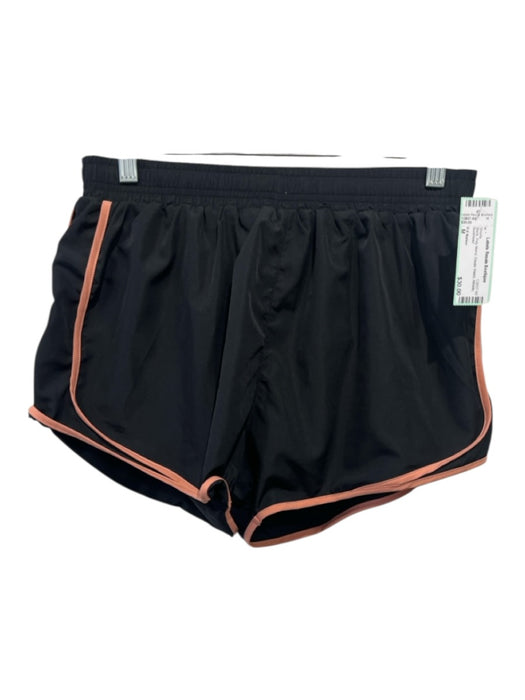 P.E Nation Size M Black Poly Blend Elastic Waist Athletic Shorts Black / M