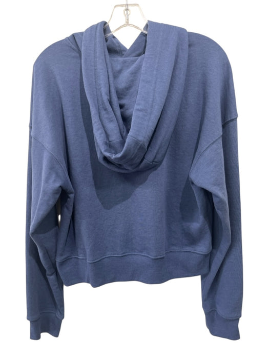 Soulcycle Size L Navy Cotton Blend Kangaroo Pocket Long Sleeve Hooded Jacket Navy / L