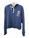 Soulcycle Size L Navy Cotton Blend Kangaroo Pocket Long Sleeve Hooded Jacket Navy / L