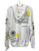 Soulcycle Size L White & Multi Cotton Blend Kangaroo Pocket Long Sleeve Jacket White & Multi / L