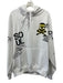 Soulcycle Size L White & Multi Cotton Blend Kangaroo Pocket Long Sleeve Jacket White & Multi / L