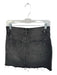 Hudson Size 26 Black & Silver Cotton Blend Front Zip Cut Off Denim Skirt Black & Silver / 26