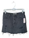 We The Free Size 28 Black Cotton Button Fly Denim Mini Skirt Black / 28