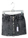 Rails Size 28 Gray Cotton Blend Acid Wash Button Down Denim Mini Skirt Gray / 28