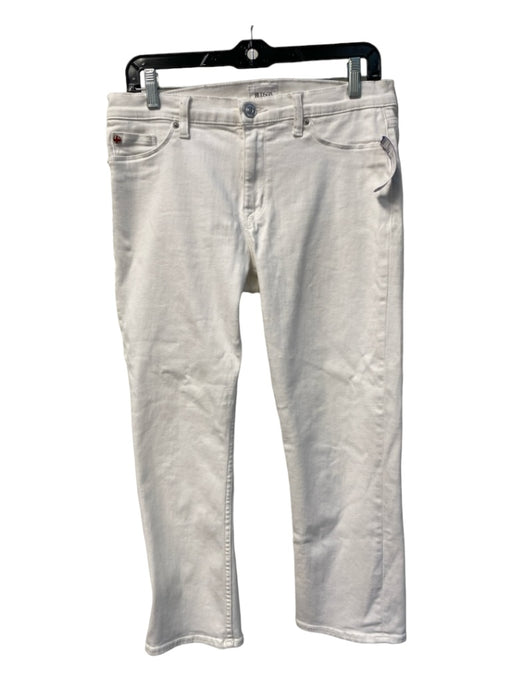 Hudson Size 29 White Cotton High Rise Capri 5 Pocket Straight Leg Jeans White / 29