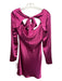 Mustard Seed Size S Fuschia Polyester Blend Long Sleeve Back Tie Cowl Dress Fuschia / S