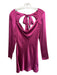 Mustard Seed Size S Fuschia Polyester Blend Long Sleeve Back Tie Cowl Dress Fuschia / S