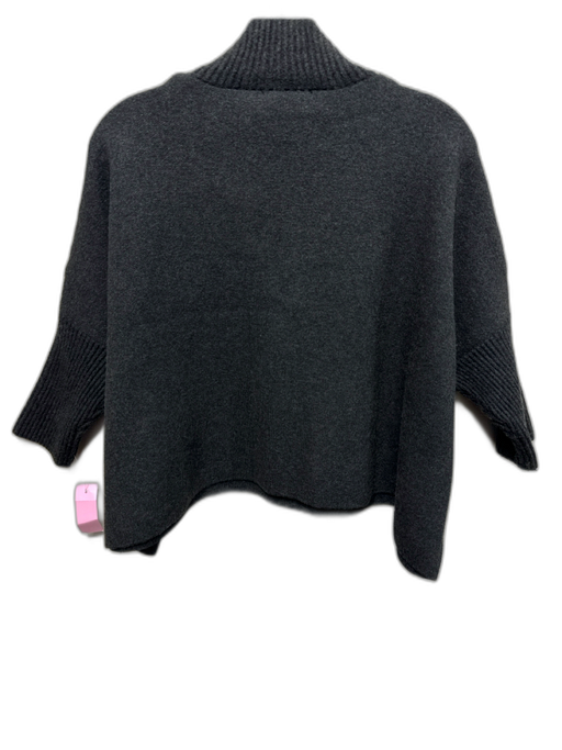 Kerisma Size One Size Dark Grey Viscose Blend Mock Neck Crop Ribbed Sweater Dark Grey / One Size