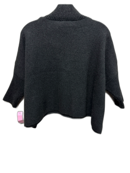 Kerisma Size One Size Dark Grey Viscose Blend Mock Neck Crop Ribbed Sweater Dark Grey / One Size