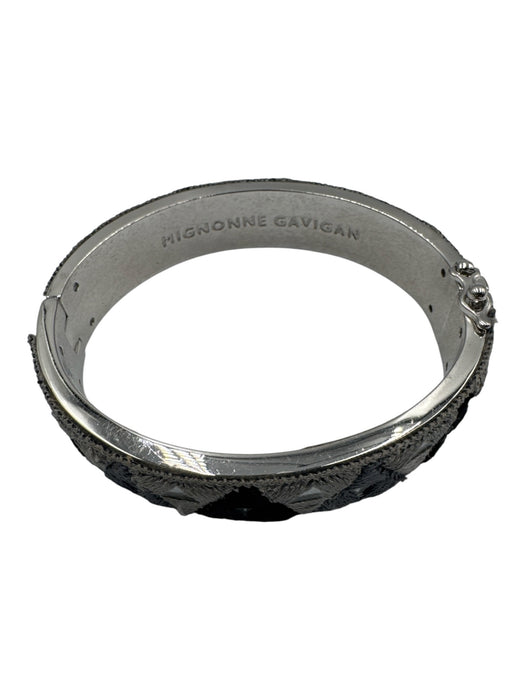 Mignonne Gavigan Black, Gray, Silver Silk thread rhodium plated brass Bracelet Black, Gray, Silver