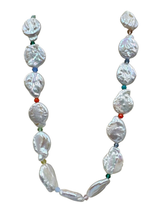 Mignonne Gavigan iridescent, gold, multi Freshwater Pearl Faceted Bead Necklace iridescent, gold, multi
