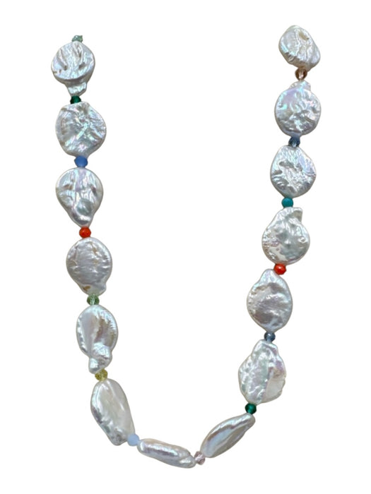 Mignonne Gavigan iridescent, gold, multi Freshwater Pearl Faceted Bead Necklace iridescent, gold, multi