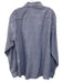 Bugatchi Size Est L White & Blue Cotton All Over Print Men's Long Sleeve Shirt White & Blue / Est L