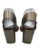 Pedro Garcia Shoe Size 39 Brown & Gray Leather Upper Velcro Bronze Sandals Brown & Gray / 39