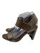 Pedro Garcia Shoe Size 39 Brown & Gray Leather Upper Velcro Bronze Sandals Brown & Gray / 39