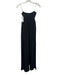 Gilner Farrar Size Small Black Silk Strapless Shirred Wide Leg Jumpsuit Black / Small