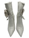 Cecilia Shoe Size 8.5 White Leather Floral Application Calf High Booties White / 8.5