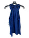 Robbi & Nikki Size S Cobalt Blue Silk Ruffle Neck Sleeveless V Neck Top Cobalt Blue / S