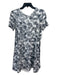 COS Size XS White & Gray Cotton Circle Print Tie Back Cap Sleeve Dress White & Gray / XS