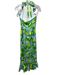 CK Bradley Size XS Green, Blue, White Polyester floral print Sleeveless Dress Green, Blue, White / XS