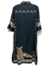 Isla Payal Size XS Black, Brown, Multi Cotton Abstract Print Leg slits Dress Black, Brown, Multi / XS