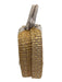 MME. Mink Beige & Gray Wicker Grosgrain Ribbon Woven Top Handle Basket Bag Beige & Gray / L