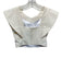 Koch Size S Cream Polyester Ruffle Cap Sleeve Crop Top Cream / S