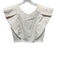 Koch Size S Cream Polyester Ruffle Cap Sleeve Crop Top Cream / S