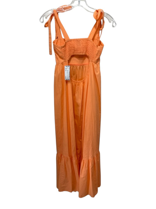Misa Size XS Orange Cotton Tie Shoulder Maxi Panel Detail Dress Orange / XS