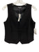 J Crew Size 4 Black Polyester Blend Sleeveless Button Front Princess Seams Top Black / 4