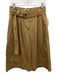 sessun Size 36 Khaki Beige Cotton Blend High Rise Cargo Pleated Wide Leg Shorts Khaki Beige / 36