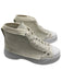 JW Anderson Shoe Size 4 Ivory White Leather & Canvas Round Toe Logo Sneakers Ivory White / 4