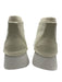 JW Anderson Shoe Size 4 Ivory White Leather & Canvas Round Toe Logo Sneakers Ivory White / 4