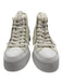 JW Anderson Shoe Size 4 Ivory White Leather & Canvas Round Toe Logo Sneakers Ivory White / 4
