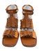 Ulla Johnson Shoe Size 41 Brown Leather Square Toe Caged Ankle Wrap Sandals Brown / 41