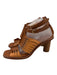 Ulla Johnson Shoe Size 41 Brown Leather Square Toe Caged Ankle Wrap Sandals Brown / 41