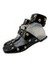 Chloe Shoe Size 41 Black & Gold Leather Square Toe Studded Ankle Strap Flats Black & Gold / 41