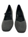 Rothy's Shoe Size 10.5 Black & Silver Textile Square Toe Metallic Thread Flats Black & Silver / 10.5