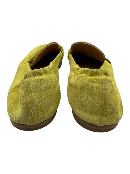 Laura Bellariva Shoe Size 40 Chartreuse Green Leather Suede Round Toe Loafers Chartreuse Green / 40