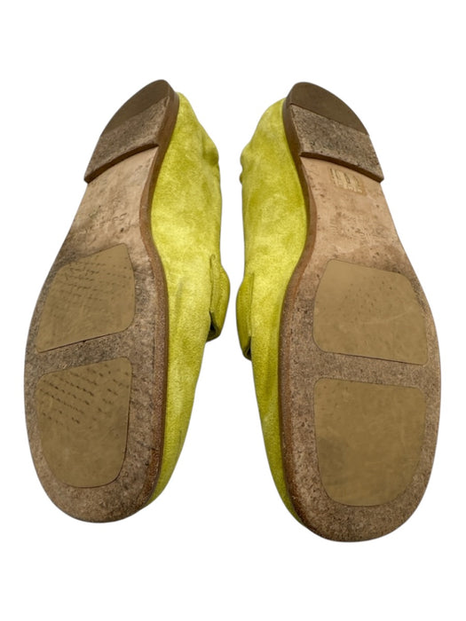 Laura Bellariva Shoe Size 40 Chartreuse Green Leather Suede Round Toe Loafers Chartreuse Green / 40