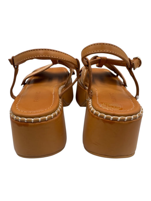 Farm Rio Shoe Size 10 Tan Brown Manmade Material Square Toe Butterfly Sandals Tan Brown / 10