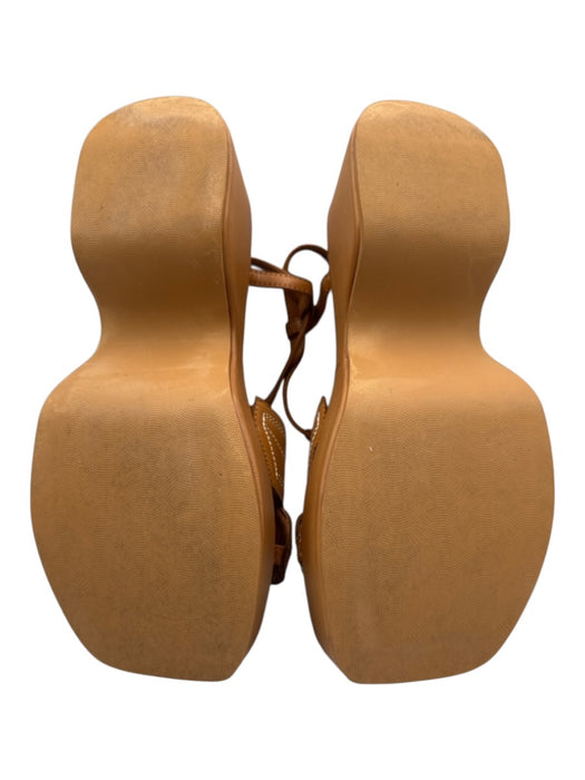 Farm Rio Shoe Size 10 Tan Brown Manmade Material Square Toe Butterfly Sandals Tan Brown / 10