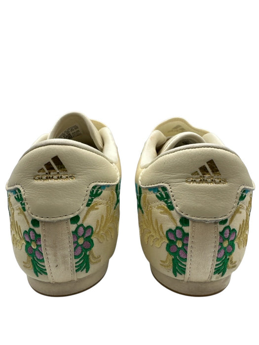 Adidas Shoe Size 10 Cream & Multi Satin Round Toe Floral Striped Sneakers Cream & Multi / 10