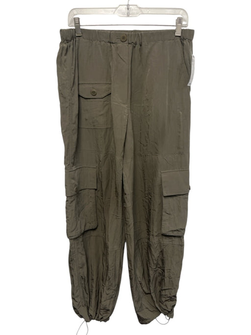 COS Size 6 Gray Green Viscose Blend Cargo Drawstring Jogger Pants Gray Green / 6