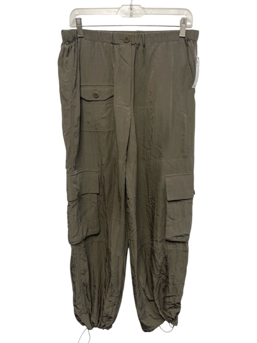 COS Size 6 Gray Green Viscose Blend Cargo Drawstring Jogger Pants Gray Green / 6