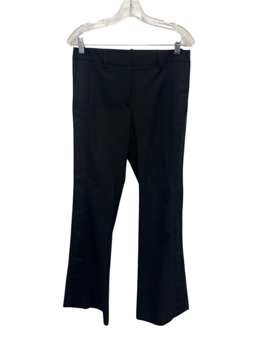 TWP Size 4 Black Wool Blend Silk Side Stripe Mid Rise Flare Pants Black / 4