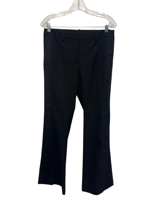 TWP Size 4 Black Wool Blend Silk Side Stripe Mid Rise Flare Pants Black / 4
