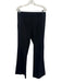 TWP Size 4 Black Wool Blend Silk Side Stripe Mid Rise Flare Pants Black / 4