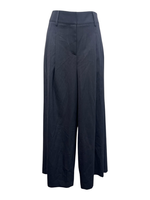 TWP Size 2 Navy Blue Wool Blend Pleated Mid Rise Wide Leg Pants Navy Blue / 2