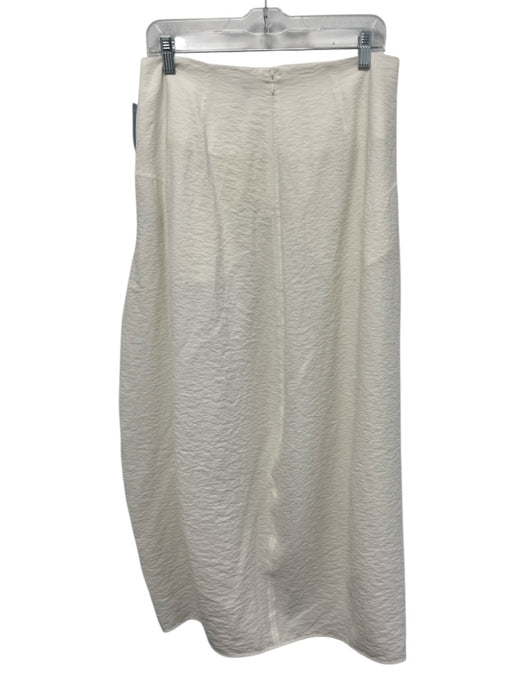 Toteme Size 36 / Small White Silk Blend Parachute Front Slit Midi Skirt White / 36 / Small